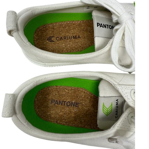 Cariuma OCA Low Pantone Snow White Canvas Contrast Thread Sneaker 8.5 M / 10 W - Picture 7 of 11